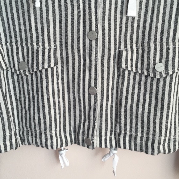 NWT Sanctuary Nova Hooded Linen Jacket Tiki Stripe - Picture 7 of 8